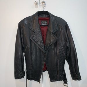 Motorcycle Leather Tannery West Jacket Size Small